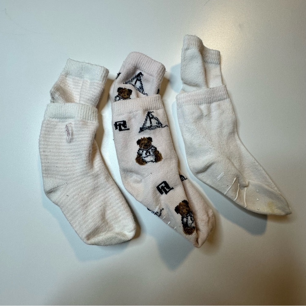 Ralph Lauren White and Cream Socks Set